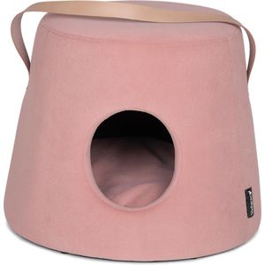Flueel Roze kattenmand / hondenmand Marie - 45 cm