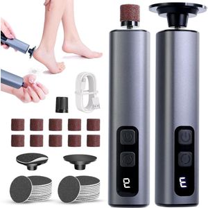 Brenzoos - Elektrische eeltverwijderaar met digitaal display en 9 snelheden voor pedicure, voetverzorging, gescheurde hielen, likdoorns.