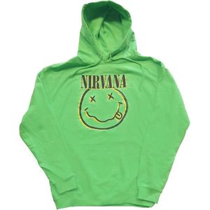 Nirvana - Inverse Happy Face Hoodie/trui - 2XL - Groen