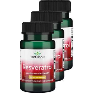 Swanson | Resveratrol 100mg | 30 Capsules | 3 stuks | 3 x 30 capsules