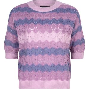 Ydence Knitted top Selah - Purple / Lavender Pink / Dusty Blue - Maat S