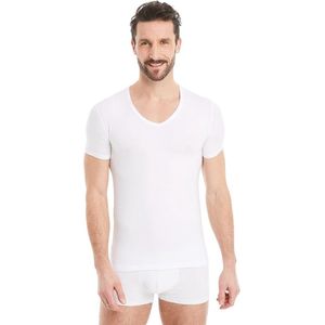 Heren onderhemd korte mouwen V-hals micro-vezel voor mannen