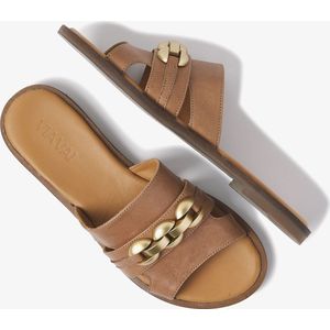 VIA VAI Harita Zora Slippers - Beige - Maat 37