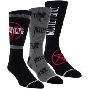 Motley Crue Assorted Crew Socks 3 Pack (One Size - EU 40-46)