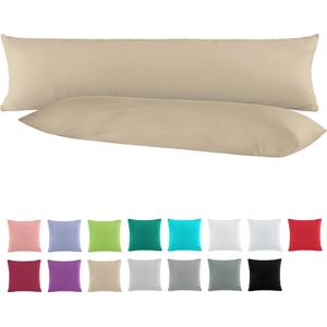 Inovra ® Katoenen Zijslaapkussen met Luxe Kussensloop voor Comfortabel Zwangerschapsslaap, 40 x 145 cm