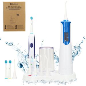 Silvergear Elektrische Tandenborstel en Waterflosser - Complete Set met Accessoires - Draadloos - Wit