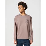 Wrangler 112357313 T-shirt Met Lange Mouwen Beige L Man