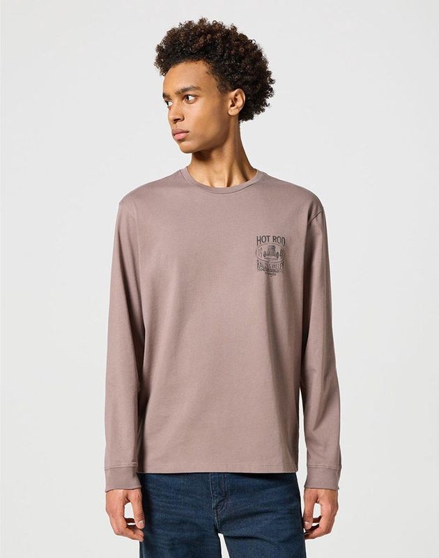 Wrangler 112357313 T-shirt Met Lange Mouwen Beige L Man