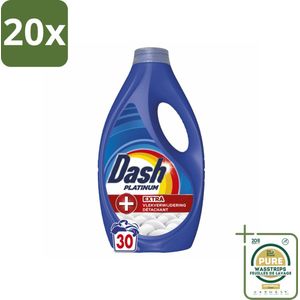 20 x Dash – Wasmiddel – Platinum – 1350 ml - Grootverpakking - Vlekverwijdering - Wasmiddel - Krachtige Was - Vlekken Verwijderen - Wasbeurt