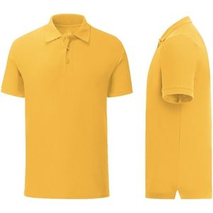 Senvi Getailleerde Polo zacht aanvoelend Kleur Geel - Maat S