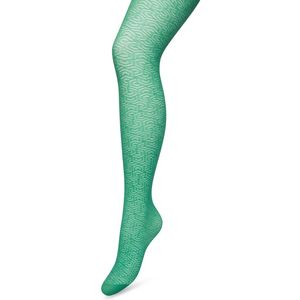 Bonnie Doon Grafische Panty 40 Denier Fel Groen Dames maat L/XL - Grafisch - Print - Gladde Naden - Maximaal Draagcomfort - Chique Panty - Feestelijk - Eclectic Tights - Jellybean - BP221911.257