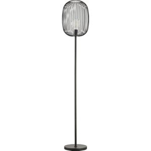 Vloerlamp Nikki - Zwart Metaal - E27 Fitting - 60W