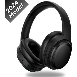 Avalect 2024 ClarityPro Draadloze Koptelefoon - Noise Cancelling - Bluetooth verbinding - Over-ear - Hoofdtelefoon - Active Noise Cancelling - Zwart