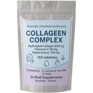 Collageen Tabletten – Rund, Vis & Eierschalmenmembraan – 1000 mg per capsule, 150 Capsules