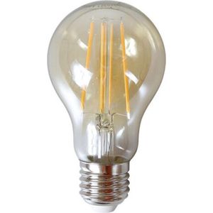 LED Filament Lichtbron - Peervorm - Amberkleurig Glas - Dimbaar - E27 - 6W