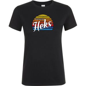 Klere-Zooi - Camping Heks [Retro] - Dames T-Shirt - XXL