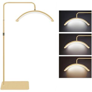 Moonlight Lamp - Halve Maan Lamp - Salon Lamp - Salon Verlichting - Wimperstylist Lamp - Met Telefoonhouder - Met Afstandsbediening - Dimbaar - Goud - 180 cm