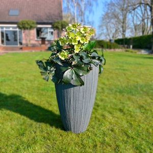 Plantenbak Fiberclay rond Arezzo Ø51 x H 82 cm Antraciet | Arezzo antraciet