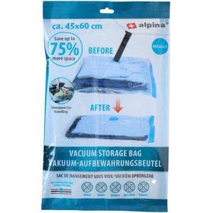 Alpina - Vacuum opbergzak - Bespaar wel 75% ruimte - Handig om mee te nemen op reis - Herbruikbaar - Houd water, stof, motten en nare luchtjes uit uw kleding