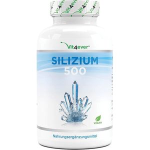 Vit4ever - Silicium - 240 capsules met 500 mg organisch silicium per dag - Premium: Natuurlijk afgeleid van bamboe-extract - Hoog gedoseerd - Veganistisch