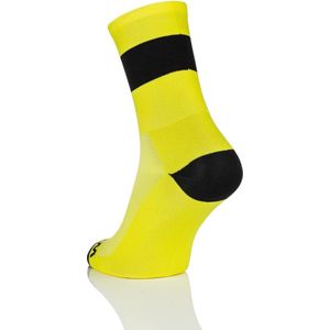Winaar Fietssokken Zomer Unisex Geel Zwart - BEE - 39-41