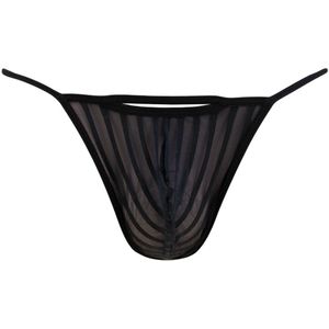 WOH heren microfiber G-string personal allure mesh zwart