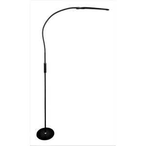 Iris Vloerlamp Lumi - Staande Lamp -Dimbaar - Leeslamp - Daglichtlamp - Handwerklamp - Hobbylamp - Flexibele arm - zwart