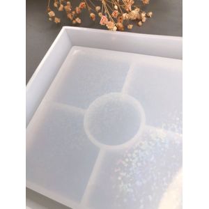 Siliconen Mallen - Onderzetters | Holografisch | 1 stuk | Vierkant | Epoxy | DIY | Hobby