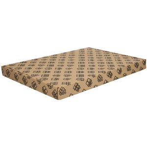 50x Brievenbusdoos A4+ met bovenklep en print 350 x 250 x 28 mm - E- golf (± 1,5 mm) Karton - Universele verzenddozen