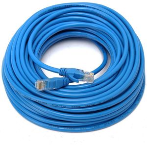 ValeDelucs Internetkabel 20 meter - CAT5e UTP Ethernet kabel RJ45 - Patchkabel LAN Cable Netwerkkabel - Blauw