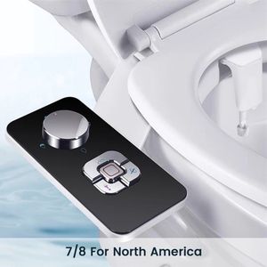 Bidet Toiletbrilbevestiging Ultradunne Niet-Elektrische Zelfreinigende Dubbele Nozzles Frontale En Achterzijde Wassen Koud Water Persoonlijke HygiÃ«ne