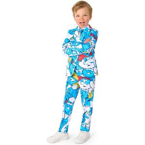 OppoSuits Boys' The Smurfs Suit - Officieel Smurfen Kostuum - Verkleedkleding - Maat EU122/128