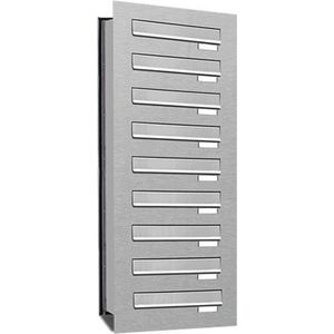 Inbouwbrievenbus 9 personen adressen RVS