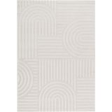Laagpolig Vloerkleed, Woonkamer, Boho Geometrisch -Crème - 200cm x 290cm - Superzacht Modern Vloerkleed