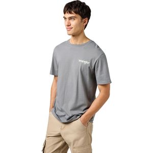 Wrangler Graphic Tee T-shirt voor heren, pewter, L