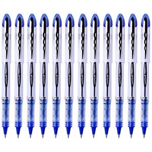 Liquid ink ballpoint pen Uni-Ball Vision Elite UB-200 Blauw 12 Stuks