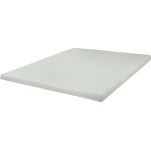 Comfortabele Zachte Molton Topper Hoeslaken - Rondom Elastiek -2Persoons-160x200- cm -Wit -Hoekhoogte 15 cm