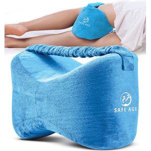 Safe Age® kniekussen orthopedisch - beenkussen zijslaper - zijslaapkussen - kniekussen voor in bed zijslapers - knie kussen