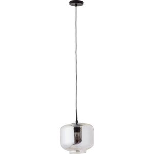 Brilliant Kleon hanglamp 1-vlammig zwart/rookglas, glas/metaal, 1x A60, E27, 40 W