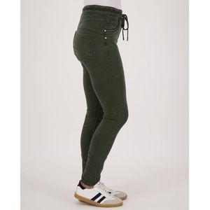 Je m'appelle Dames Broek Regular fit Met stretch - Groen - Maat S