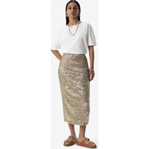 Sissy-Boy - Gouden maxi rok met pailletten