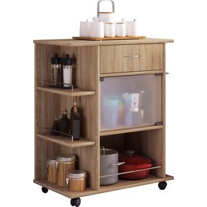 Pocis - Keukenmodule - Eiken Decor - Op Wielen