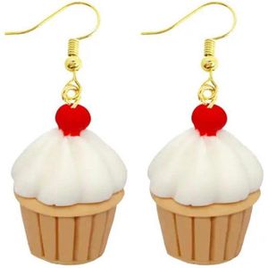 Akyol - Muffin oorbellen – Oorbellen dames - oorbellen meisjes - Oorhangers dames - leuke muffin oorbellen - Sieraad- cupcake oorbellen - oorbellen cadeau - verjaardag - grappige oorhangers