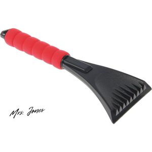 Mrs. Jones Premium Collection IJskrabber - Ruitenkrabber - Antislip softgrip - Winterautoruiten - Sneeuwschep - Rood .