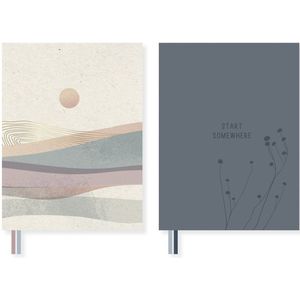 Soft Scenes notitieboek - A5 - hardcover - dots - 80 grams FSC - 320 pagina's - 2 stuks - K-PM01710008