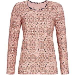 Bloomy pyjamashirt Patroon terracotta - Roze - Maat - 48