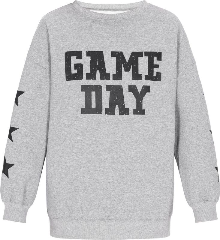 MYMO - Sweatshirt - Grijs Gemêleerd/Zwart - Back To School