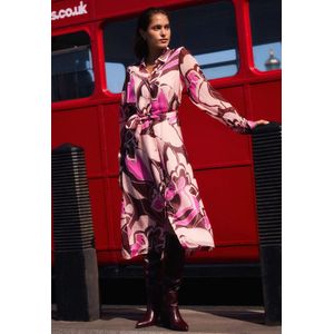 MEXX Jurk  bruin / pink / rosa