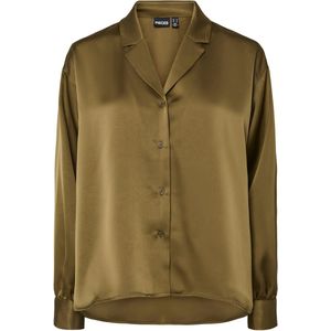 Pieces - Pcronja Ls Loose Shirt - Blouse - Military Olive