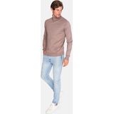 Mario Russo Coltrui - Trui Heren - Sweater Heren - Coltrui Heren - XXL - Deep Taupe